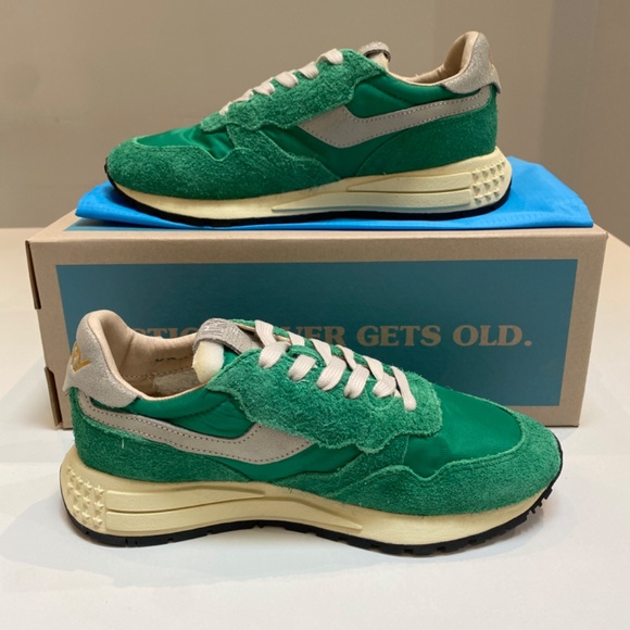 Autry Women’s Reelwind Low Sneaker Nylon/Suede Green/White sz 37 New in Box - Picture 5 of 6